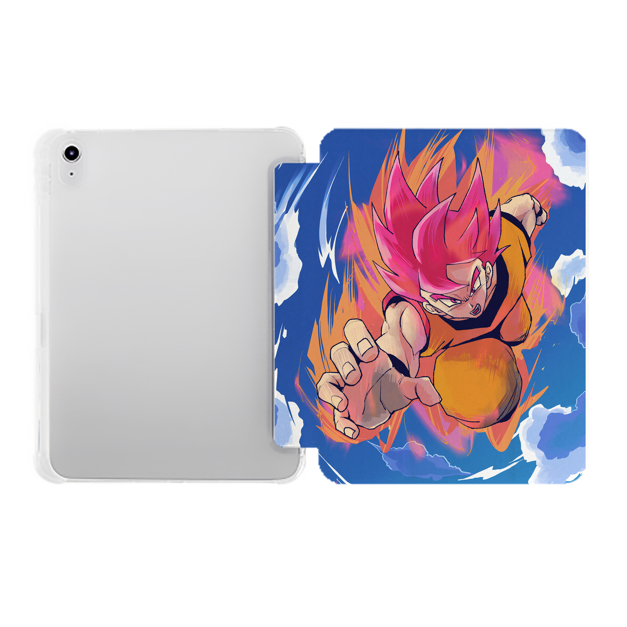 （画像用） ドラゴンボール DRAGON BALL IPad ケース ペン収納付き 三つ折りスタンド PUレザー×シリコン 対応機種9.5/10.5/10.9インチ
